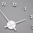 Biały zegar naklejany na scianę Extender Mini biały