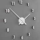 Biały zegar naklejany na scianę Extender Mini biały