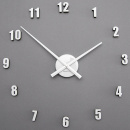 Biały zegar naklejany na scianę Extender Mini biały