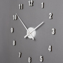 Biały zegar naklejany na scianę Extender Mini biały