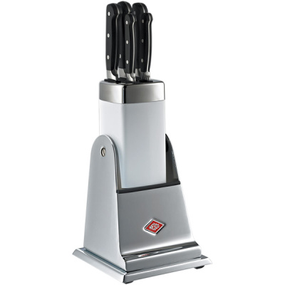 Blok z nożami kuchennymi Wesco biały W-322651-01