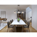 Brązowa lampa wisząca do jadalni z trzema szklanymi, nakrapianymi kloszami 673012203