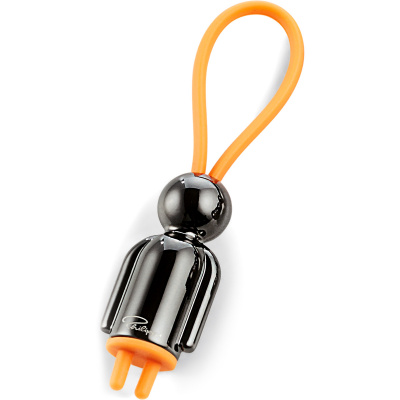 Breloczek na klucze Mister czarny Flick Philippi pomarańczowa zawieszka P273046