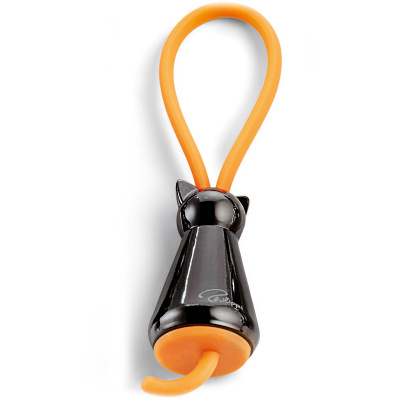 Brelok czarny kot i pomarańczowa zawieszka Flick Philippi P273042