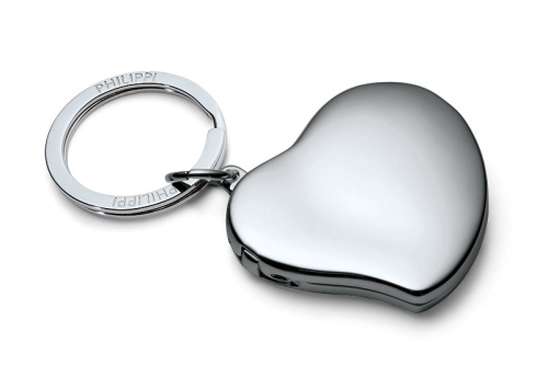 Prezent na rocznicę ślubu - Brelok do kluczy Serce Philippi ramka na zdjęcie + lusterko