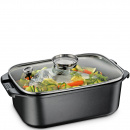 Brytfanna aluminiowa z rusztem do pieczenia i gotowania na parze 7 Litrów KU-2385503034