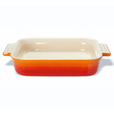 Brytfanna kamionkowa kwadratowa Le Creuset płomienna 91005723090000