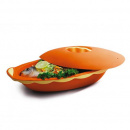 Brytfanna silikonowa owalna Silicone Zone pomarańczowa SZ-10476-AF