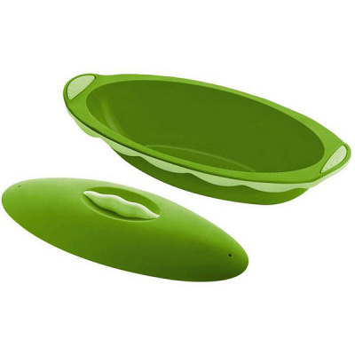 Brytfanna silikonowa owalna Silicone Zone zielona SZ-10476-AE