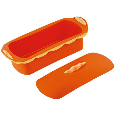 Brytfanna silikonowa prostokątna Silicone Zone pomarańczowa SZ-10475-AD