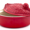 Brytfanna żeliwna emaliowana Kaczka Chasseur wiśniowa mała 3703-03