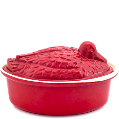 Brytfanna żeliwna emaliowana Kaczka Chasseur wiśniowa mała 3703-03