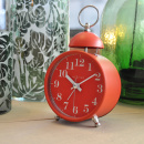 Budzik analogowy retro Single Bell Nextime czerwony 5213 RO