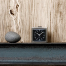 Budzik Block Leff Amsterdam stalowy, czarny index LT90101