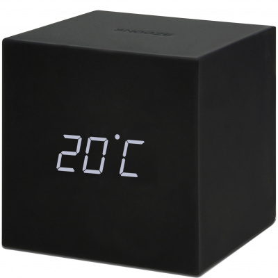 Budzik Gravity Cube Click Clock Gingko czarny GK18BK