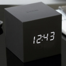 Budzik Gravity Cube Click Clock Gingko czarny GK18BK
