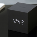 Budzik Gravity Cube Click Clock Gingko czarny GK18BK