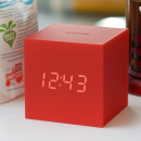 Budzik Gravity Cube Click Clock Gingko czerwony GK18RD
