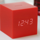 Budzik Gravity Cube Click Clock Gingko czerwony GK18RD