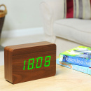 Budzik LED Brick Click Clock Gingko orzech włoski GK15G8