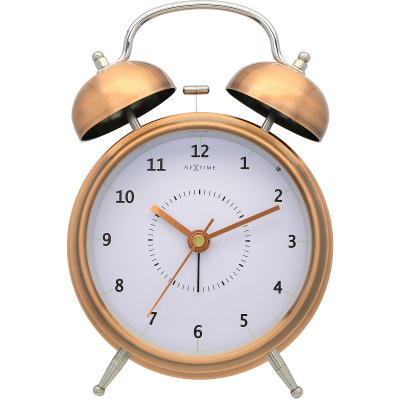 Budzik Wake Up Nextime 15 cm, miedziany 5112 CO