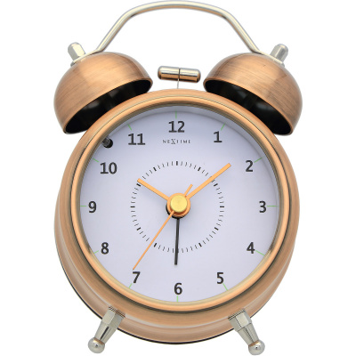 Budzik Wake Up Nextime 9 cm, miedziany 5111 CO