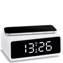 Budzik z bezprzewodową ładowarką do telefonu biały ADE AD-CK 2010