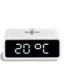 Budzik z bezprzewodową ładowarką do telefonu biały ADE AD-CK 2010