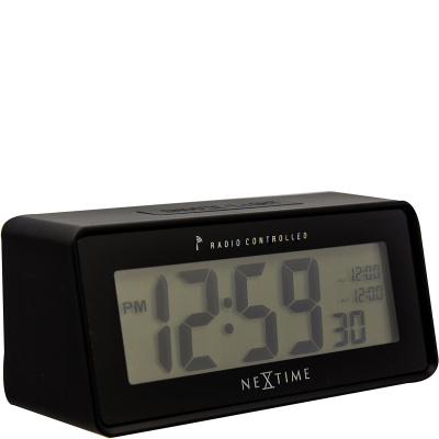 Budzik ze sterowaniem radiowym Lean Alarm Nextime czarny 5203 ZW
