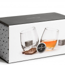 Bujające szklanki do whiskey z kamieniami chłodzącymi - zestaw prezentowy SF-5003399