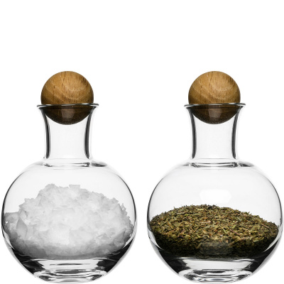 Buteleczki na przyprawy z dębowym korkiem Sagaform Oak 2 sztuki SF-5016554