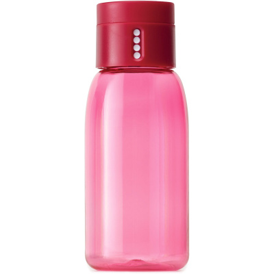 Butelka na wodę z kontrolą spożycia Dot 400ml Joseph Joseph różowa 81052