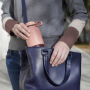 Butelka szklana na wodę 0,6 Litra To Go Lekue różowa 0302018R06M017