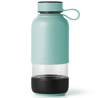 Butelka szklana na wodę 0,6 Litra To Go Lekue turkusowa 0302018Z07M017