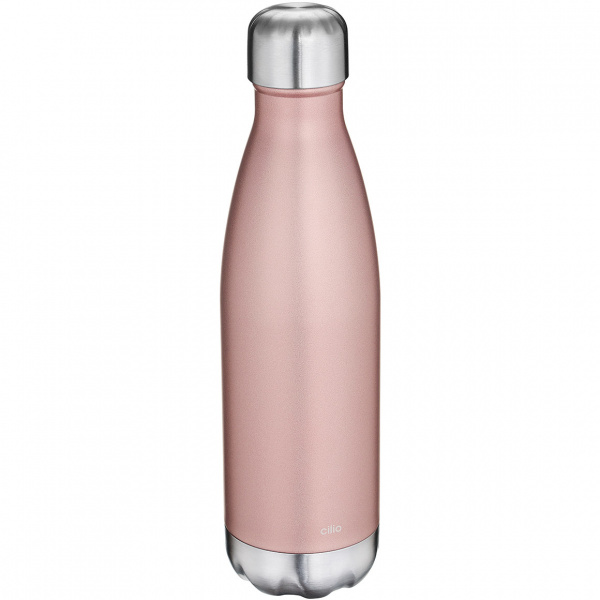 Butelka termiczna na napoje gazowane, stalowa Elegante Cilio różowe złoto