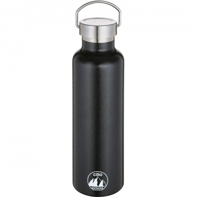Butelka termiczna z uchwytem 0,75 Litra Grigio Cilio czarna CI-545692