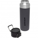 Butelka turystyczna, stalowa, szczelna 1 Litr Quick Flip Stanley grafitowa 10-09150-063