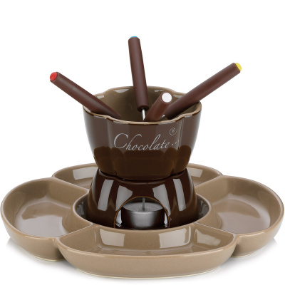 Ceramiczny zestaw do fondue czekoladowego Fiore Kela 0,25 Litra KE-12423