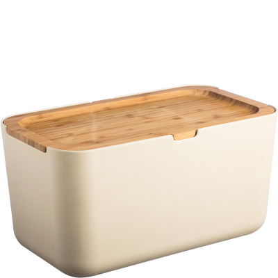 Chlebak bambusowy z deską do krojenia Nubu Typhoon kremowy 1400.950