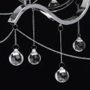 Chromowana lampa wisząca na 6 żarówek - czarne klosze MW-LIGHT Modern 379019006