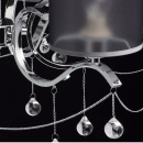 Chromowana lampa wisząca na 6 żarówek - czarne klosze MW-LIGHT Modern 379019006