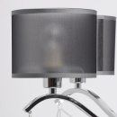 Chromowana lampa wisząca na 6 żarówek - czarne klosze MW-LIGHT Modern 379019006