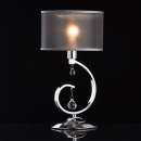 Chromowana lampka stołowa z czarnym kloszem MW-LIGHT Modern 379039401