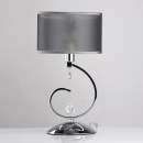 Chromowana lampka stołowa z czarnym kloszem MW-LIGHT Modern 379039401