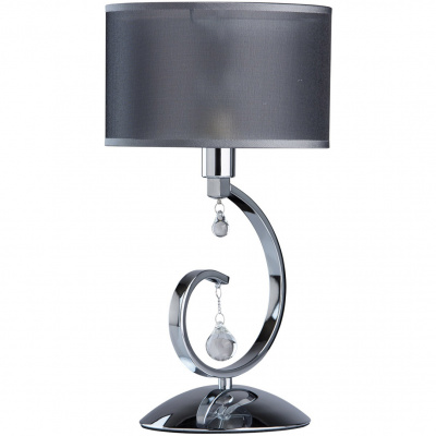 Chromowana lampka stołowa z czarnym kloszem MW-LIGHT Modern 379039401