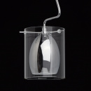 Chromowana lampka wisząca LED w szklanej obudowie MW-Light Techno 632013901