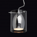 Chromowana lampka wisząca LED w szklanej obudowie MW-Light Techno 632013901