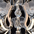 Chromowana, okrągła lampa sufitowa świecące ramiona LED RegenBogen Elegance 659011105