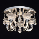 Chromowana, okrągła lampa sufitowa świecące ramiona LED RegenBogen Elegance 659011105