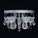 Chromowana, okrągła lampa sufitowa świecące ramiona LED RegenBogen Elegance 659011105